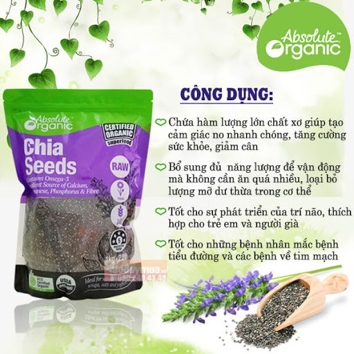 Hạt chia Uc nhập khẩu - 100g (1 lạng) HSD 10/2022
