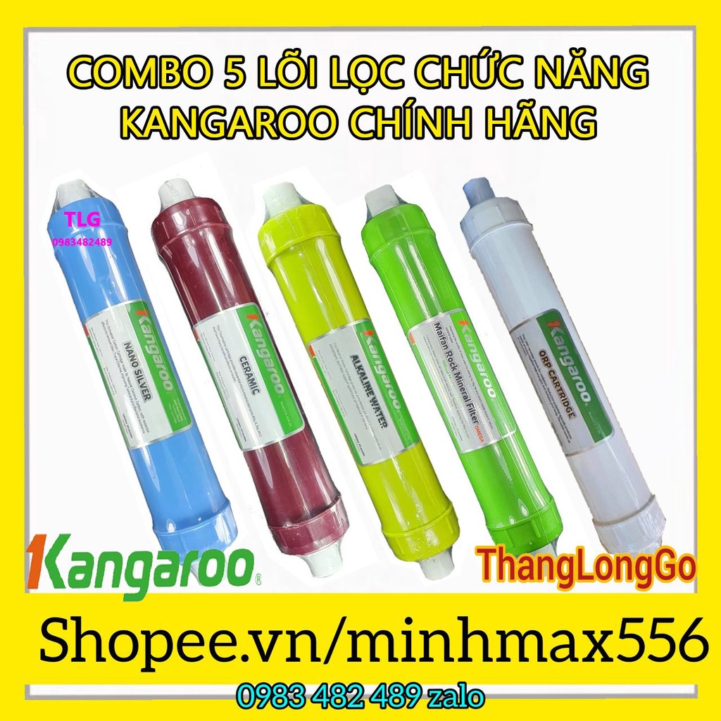 Combo 5 lõi khoáng Kangaroo số 5-6-7-8-9 [CHINH HANG] | Lõi lọc nước Kangaroo số 5-6-7-8-9