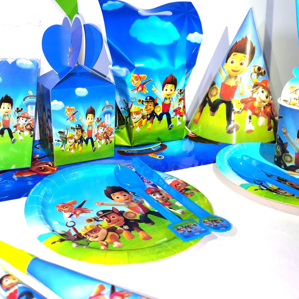Set Phụ Kiện Trang Trí Bánh Sinh Nhật Cho Bé Chủ Đề Paw Patrol