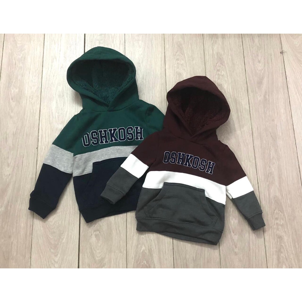 Aó Hoodie Aó nỉ mũ chui đầu bé trai OshKosh việt nam xuất khẩu dư xịn size 12m-14 tuổi