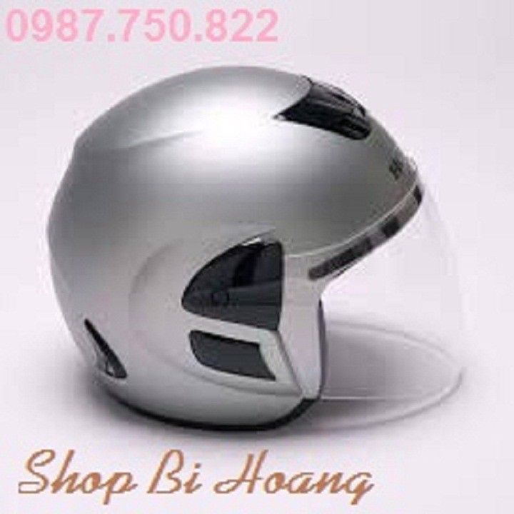 Mũ Bảo Hiểm Nam Nữ 3/4 có kính kiểu @Honda@ tem bạc