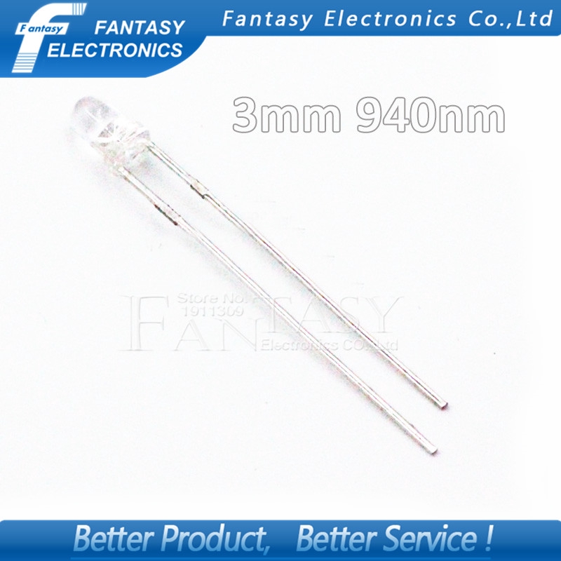 Set 100 Đèn Led Đi Ốt Hồng Ngoại 3mm 940nm