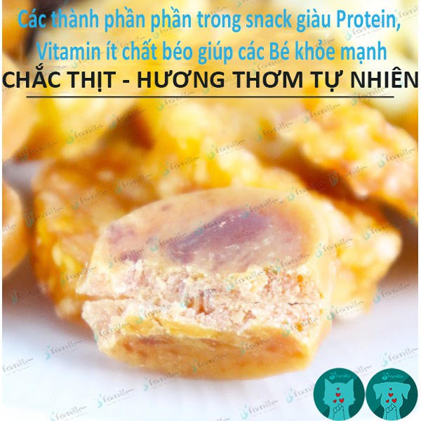 [PETSNACK]Treat Thưởng Huấn Luyện Cho Thú Cưng JFamille, Tiện Lợi Từng Gói Nhỏ Riêng Vị, Túi 100gr. JF102