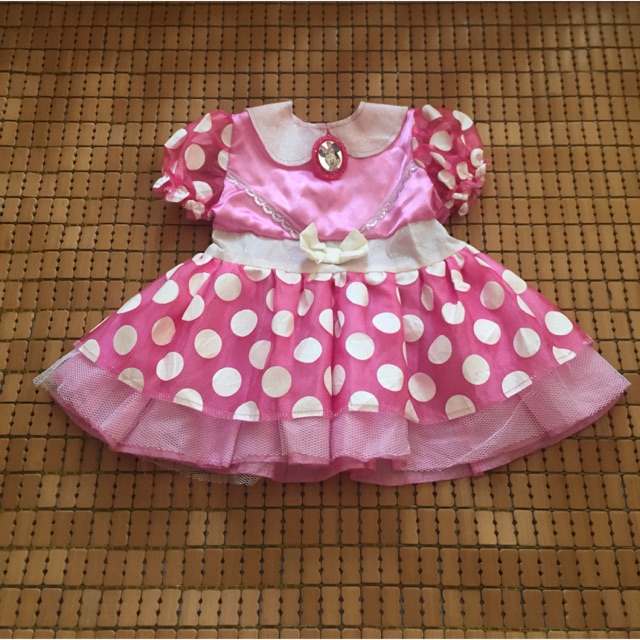 Đầm công chúa Disney chấm bi hồng size 8-10kg