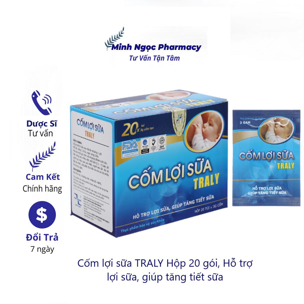 Cốm lợi sữa TRALY Hộp 20 gói - Hỗ trợ lợi sữa, giúp tăng tiết sữa