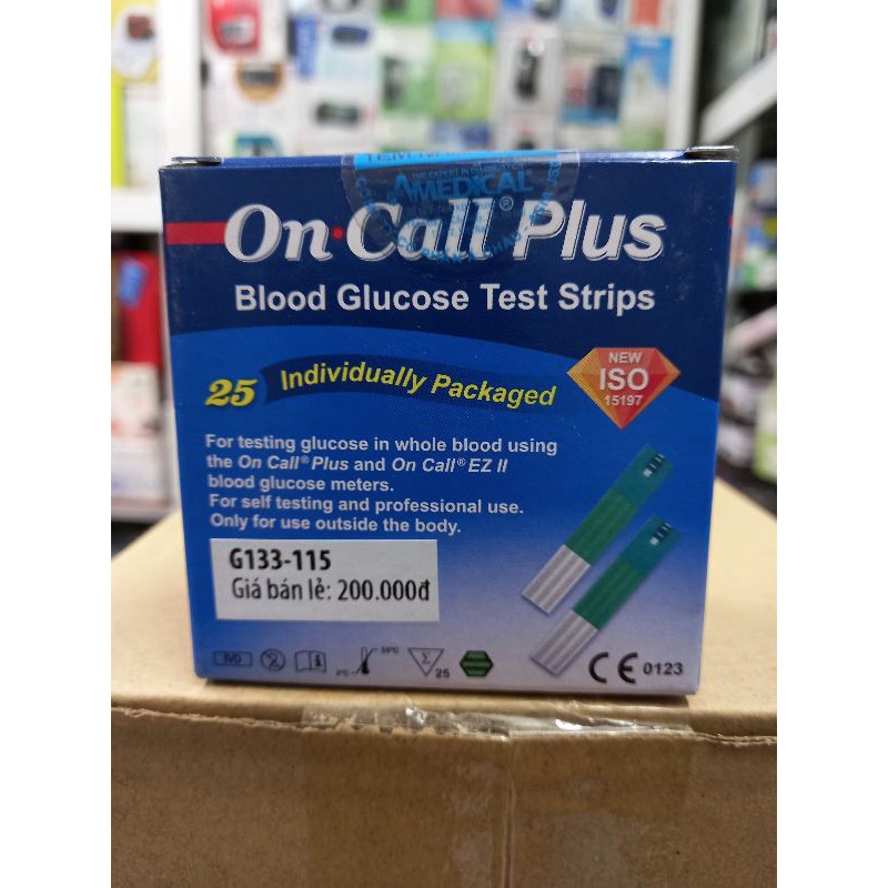 50 Que thử đường huyết On Call Plus ( lọ ) date 2/2023