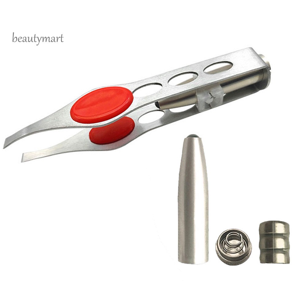 [Hàng mới về] Nhíp tỉa lông mày mini bằng thép không gỉ gắn đèn led tiện dụng