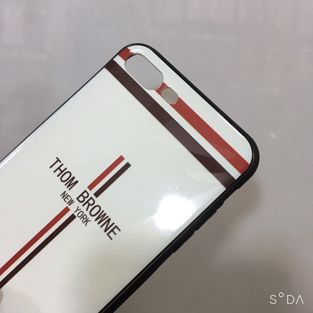 Ốp lưng Thom Browne lưng bóng viền dẻo iPhone 6.6s/ 6Plus.6sPlus/ 7Plus, 8Plus