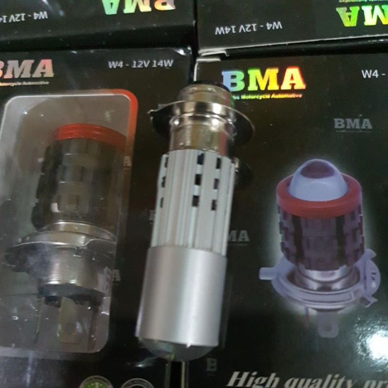 Bóng led Bma cos vàng pha trắng hàng loại 1 có cho drem way cũ và chân H4