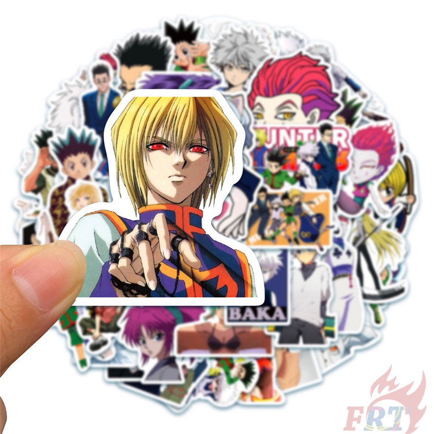 Bộ 50 miếng dán trang trí laptop hành lý DIY HUNTER×HUNTER Series 06