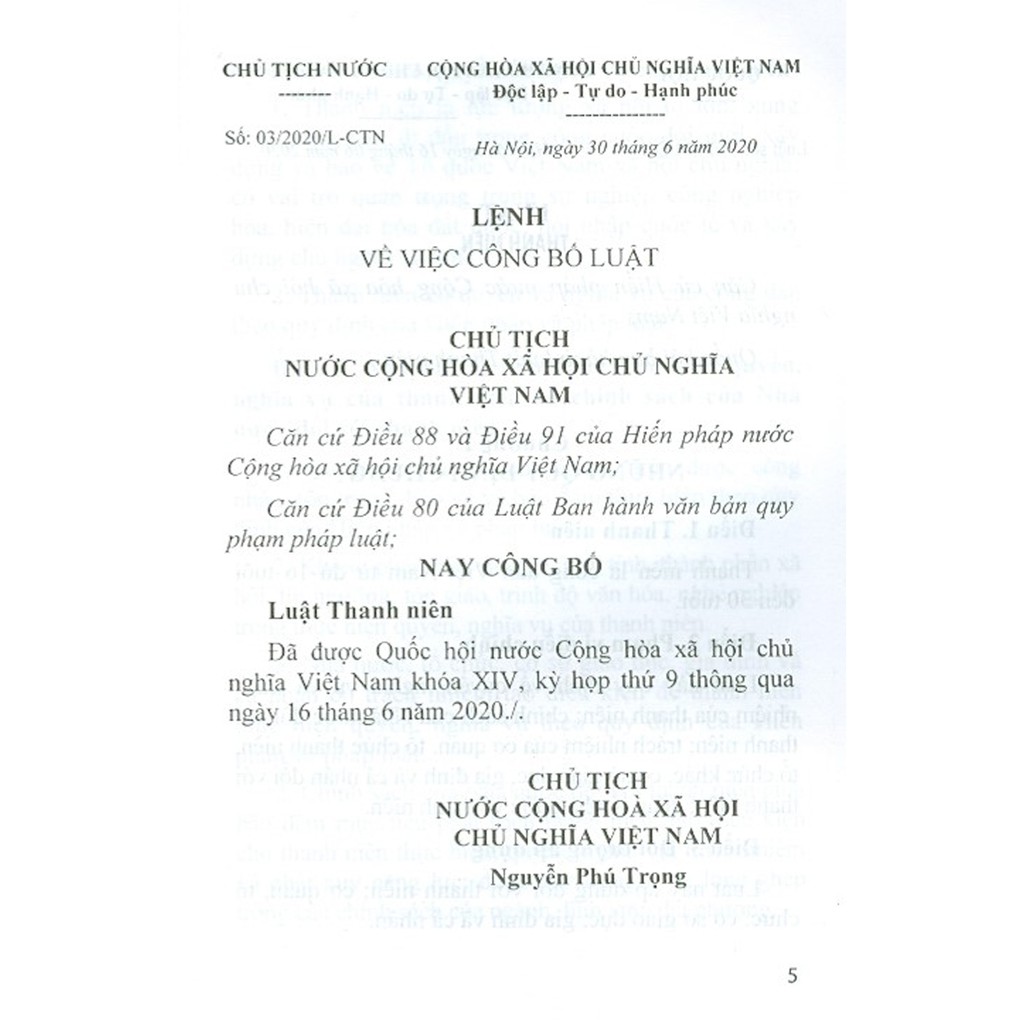 Sách - Luật Thanh Niên Năm 2020 | BigBuy360 - bigbuy360.vn