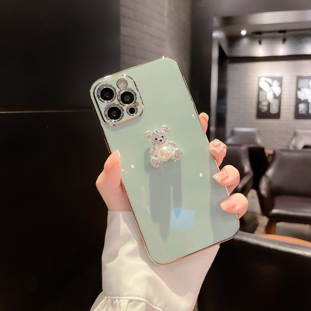 Ốp Điện Thoại Hình Gấu Đơn Giản Cho iPhone 13 11 12 X XR XS max 12promax 13promax 11promax 13 pro 8plus