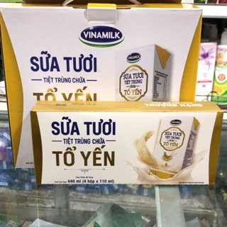 Sữa Tươi Tiệt Trùng Chứa Tổ Yến Vinamilk Lốc 4 Hộp x 110ml