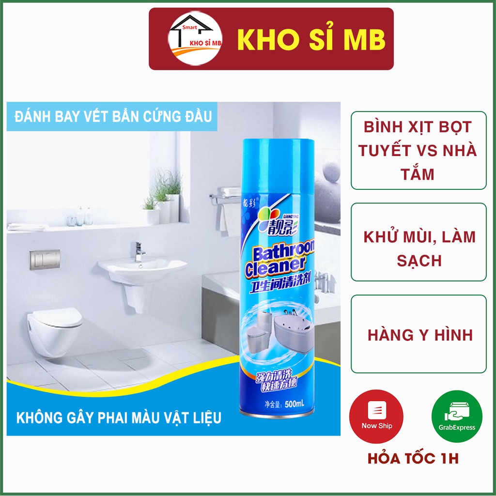 Chai Xịt bọt tuyết tẩy rửa đa năng bình xịt vệ sinh Nhà Tắm Bathroom Cleaner 500ML Siêu Sạch