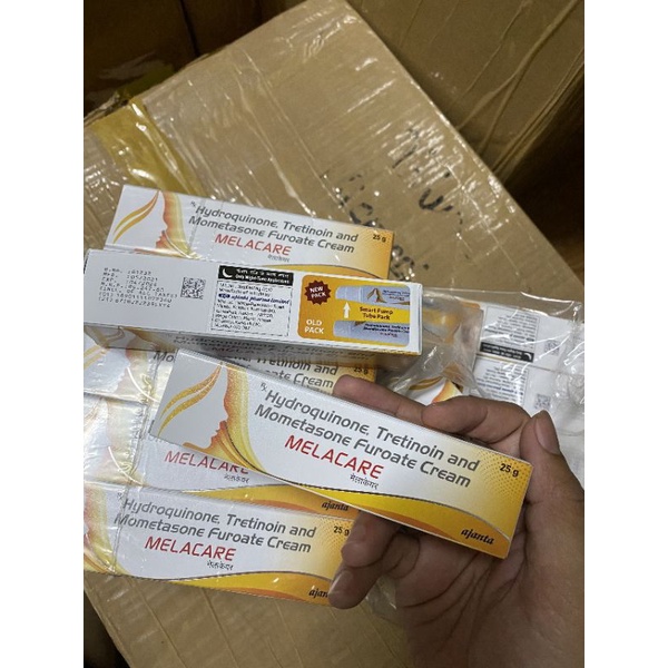 Melacare Ấn Màu Vàng (20g) Kem Giảm Nám, Làm Trắng Sáng Da, 2% Hydroquine &amp; 0.025% Tretinoin