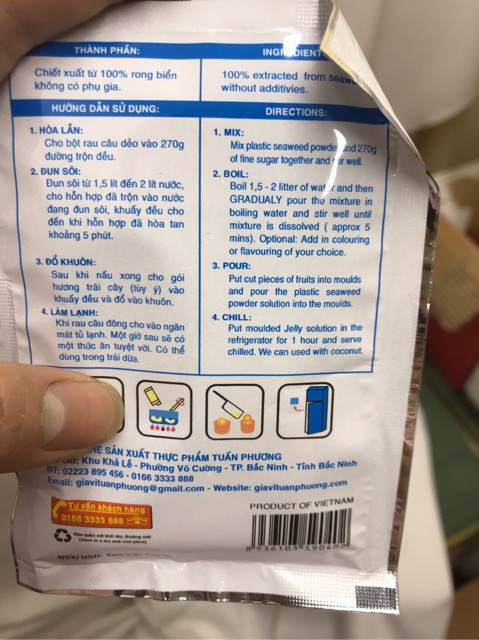 Bột rau câu dẻo 10g