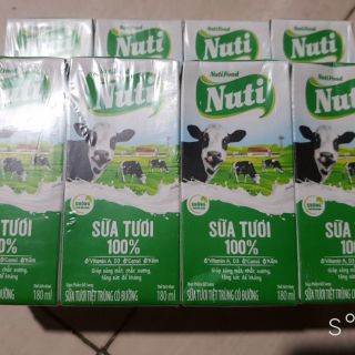 Sữa Nuti lốc 180ml có đường