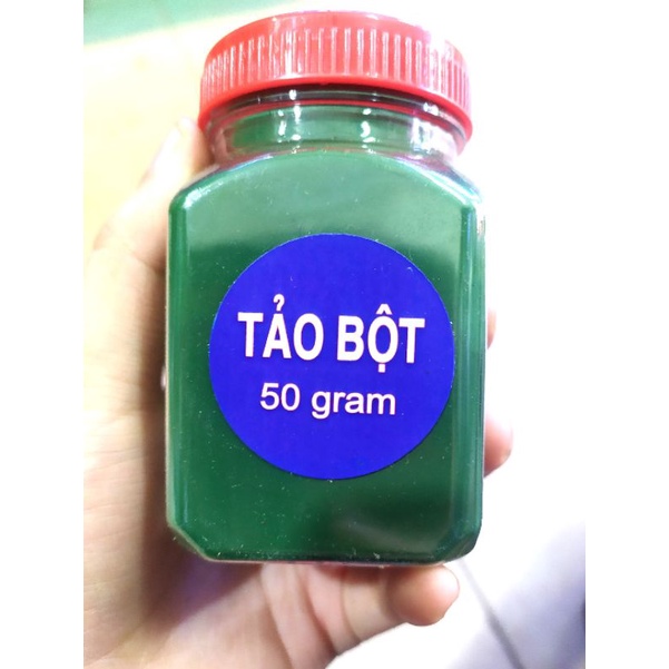 Tảo bột xoắn - Thức Ăn Nuôi Artemia Cá Tép Cảnh hũ 50 gram