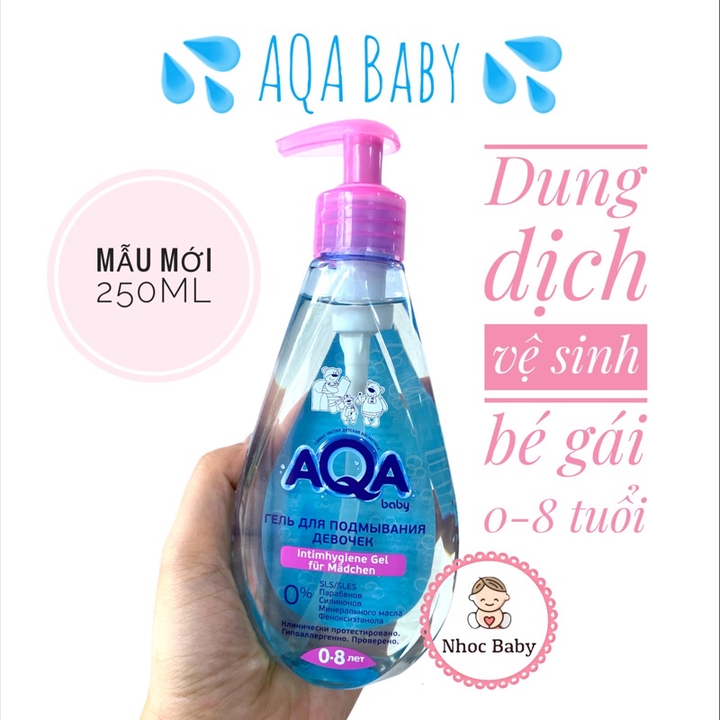 Dung dịch vệ sinh bé gái AQA baby cho bé 0-8 tuổi 250ml