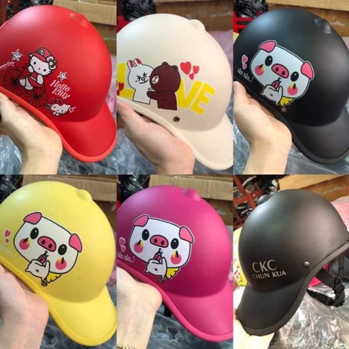 Mũ Bảo Hiểm Lưỡi Trai, Nam Nữ Thời Trang, Nón Bảo Hiểm Lưỡi Trai Nam Nữ Đẹp Nhiều Màu Nhiều Hình