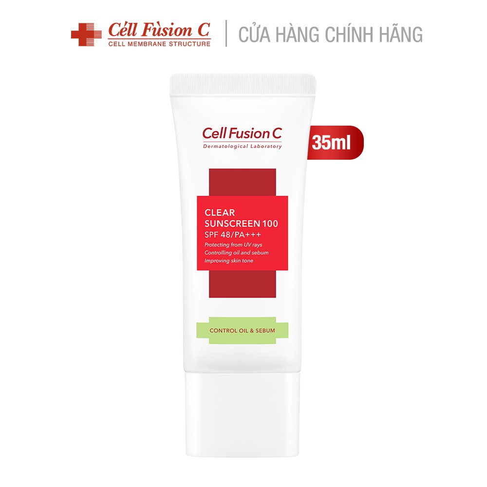 Kem Chống Nắng Dành Cho Da Dầu Mụn Cell Fusion C Advanced Clear Sunscreen 100 SPF50+/ PA++++ 35ml