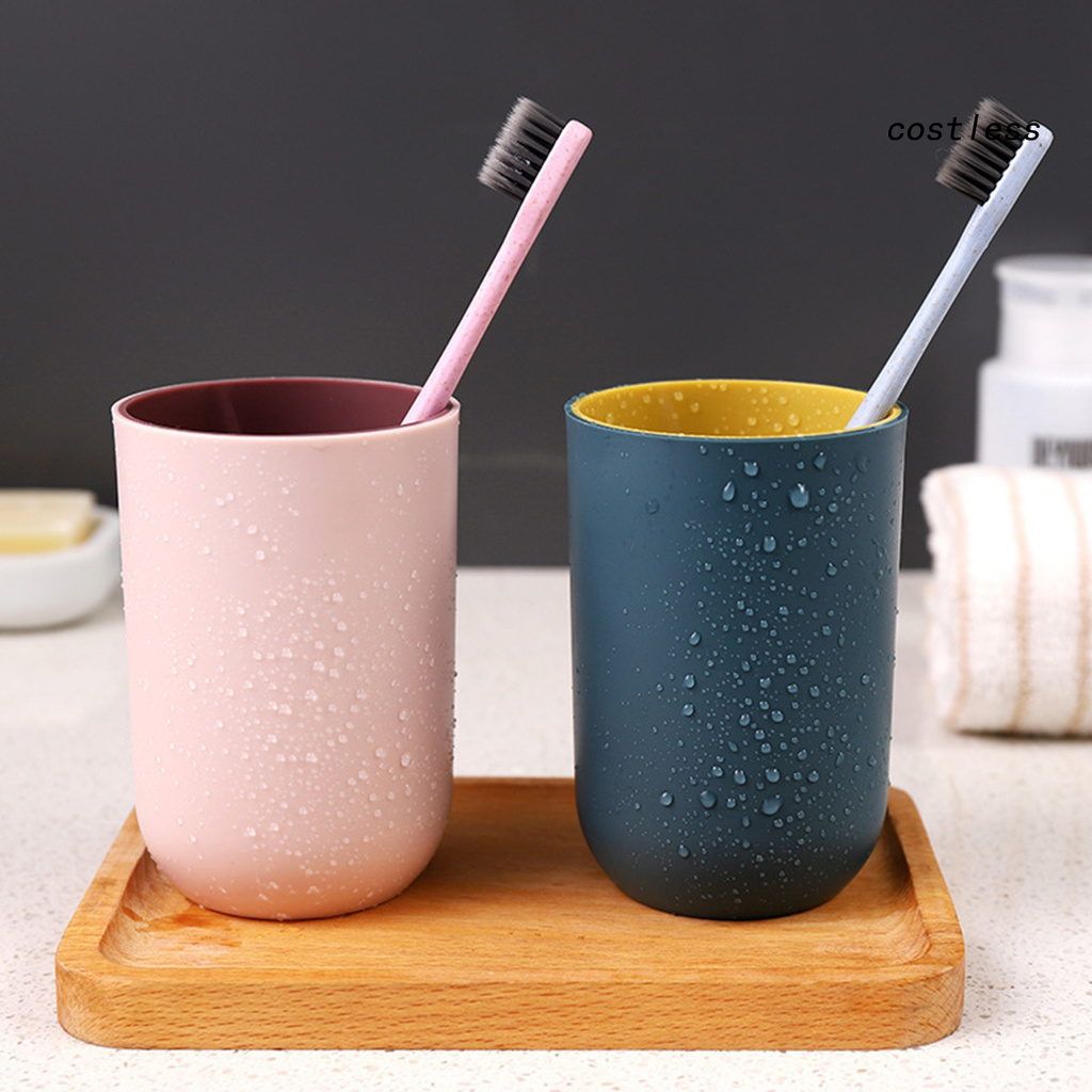 costless Washing Cup Double-layer Large Capacity Simple Durable Water Tumbler Set Eco-Friendly Drinking Cup for Bathrooms