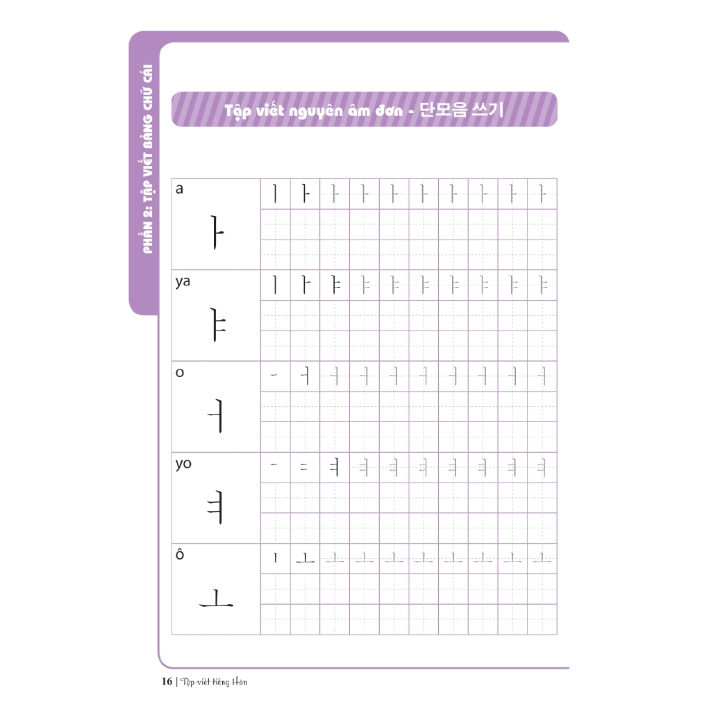 Sách - Tập Viết Tiếng Hàn Dành Cho Người Mới Bắt Đầu (Tái Bản)