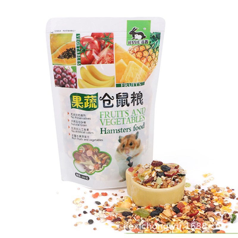 Thức Ăn dinh dưỡng Cho Hamster, Nhím, Sóc,thú nhỏ - Túi 400g