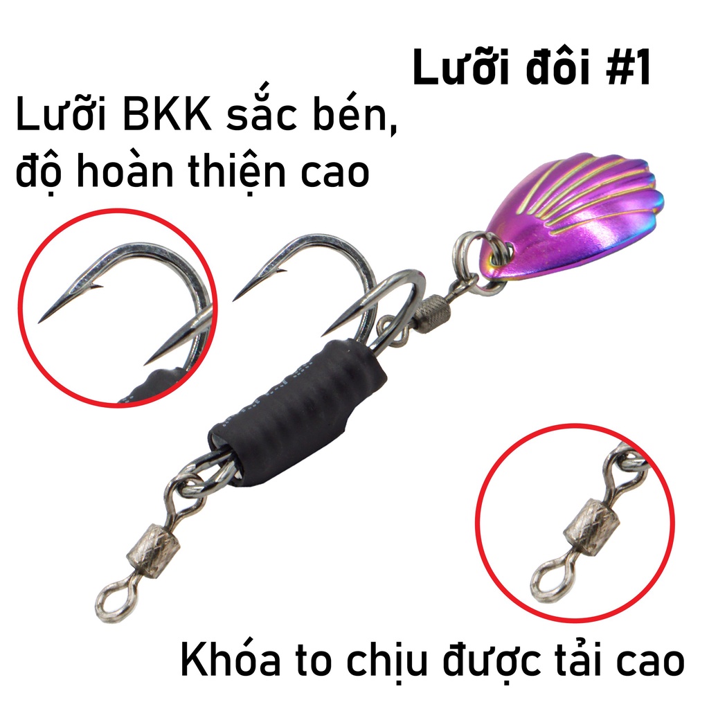 NHÁI HƠI TINI TITAN THÌA SÒ - mồi giả Thái Lan câu lure cá lóc giá rẻ siêu nhạy 120k