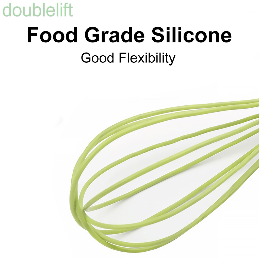 Dụng cụ đánh trứng cầm tay bằng silicone và thép không gỉ tiện lợi dành cho nhà bếp