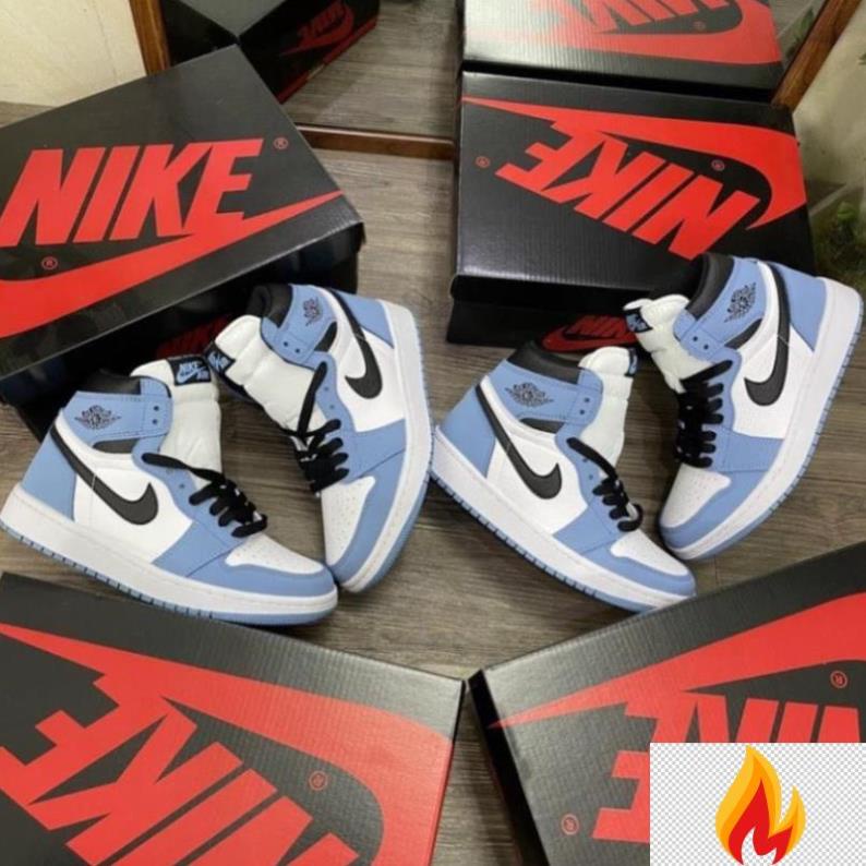 Giày thể thao Jordan cổ cao xanh dương, Giày sneaker Jodan university blue nam nữ Full Box Bill -O*dc