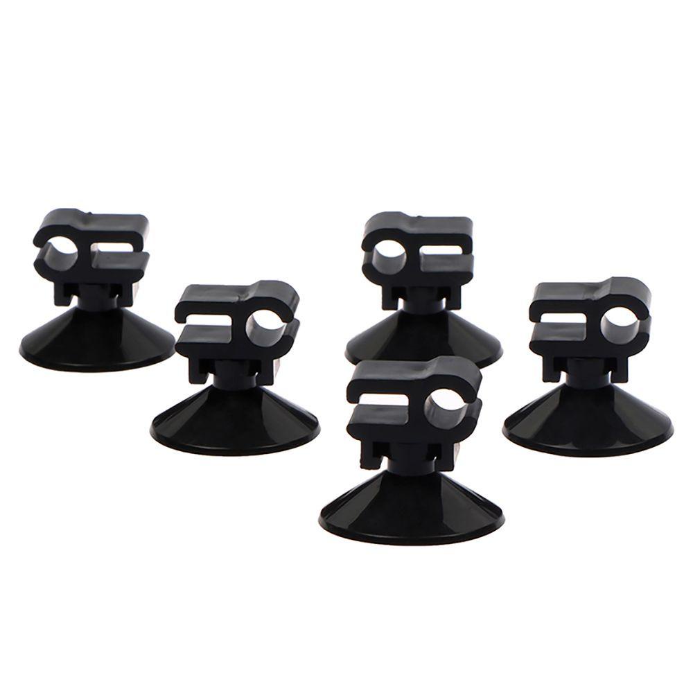 Set 5 Kẹp Ống Bơm Dây Cáp 2 Ngăn Bằng Nhựa ABS Màu Trắng / Đen