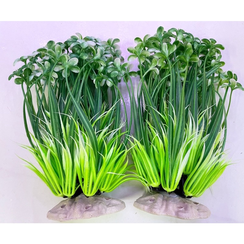 Cây nhựa trang tri hồ cá cảnh, cây giả size to đủ màu sắc A501