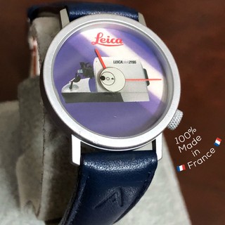 Đồng hồ nam nữ dây da thương hiệu akteo leica Pháp