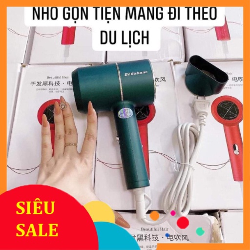 MÁY SẤY TÓC MINI GẤP GỌN BEDABENC CÔNG SUẤT 800W - TẠO KIỂU CHUYÊN NGHIỆP