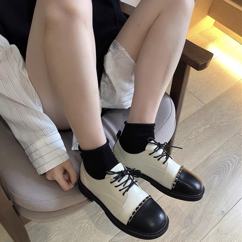 Giày bốt nữ ulzzang thấp cổ phong cách Nhật Bản bóng/trơn đi học, đi chơi, Boot nữ tăng chiều cao mẫu mới hot trend - QD | BigBuy360 - bigbuy360.vn