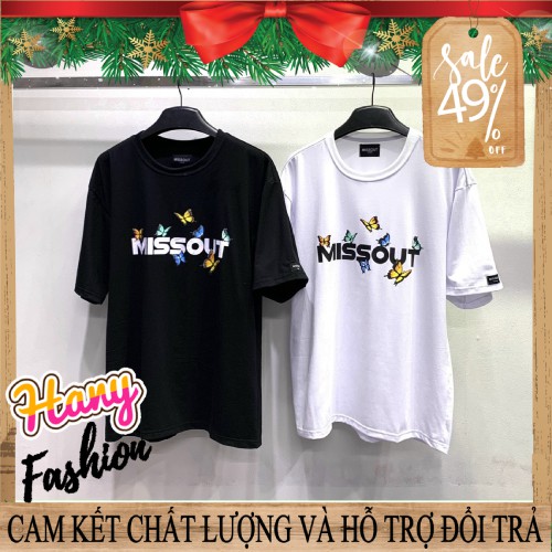 [ FULL TAG MÁC ] Áo thun unisex tay lỡ form rộng MISSOUT BUTTERFLY TEE  || Hany Shop