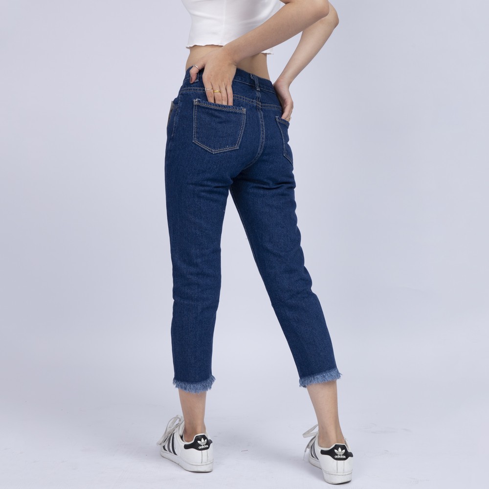 Quần Jean Nữ Begy Chữ Thái Chân Tua Màu Đậm Co Giãn Thời Trang Cao Cấp Giãn QR07. xynhshop999 | BigBuy360 - bigbuy360.vn