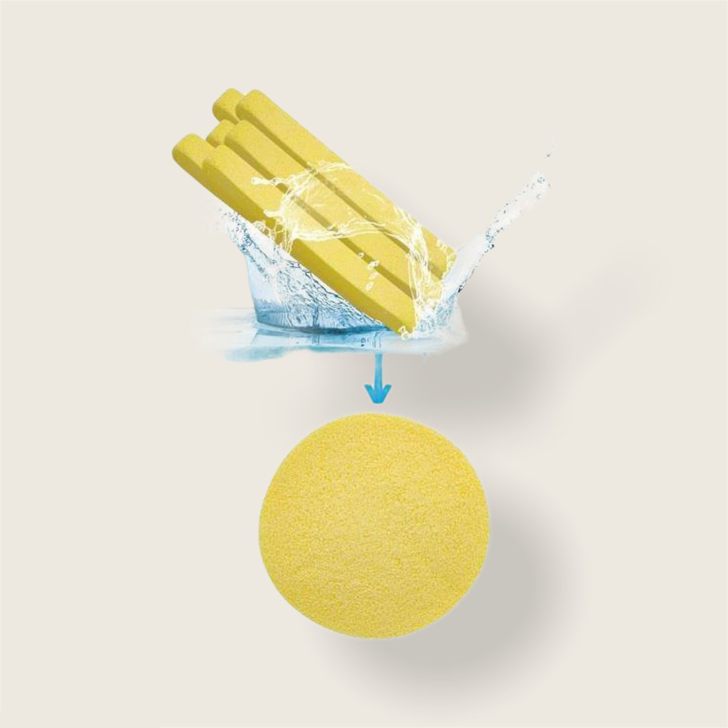 Gói 12 miếng]Bông nở rửa mặt Chivey Nhật Bản DC18 | BigBuy360 - bigbuy360.vn