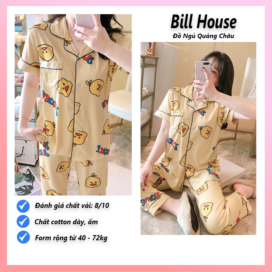 Đồ bộ nữ pijama mặc nhà, bộ ngủ tay ngắn quần dài dễ thương bigsize cao cấp chất dày ấm PJMTN01