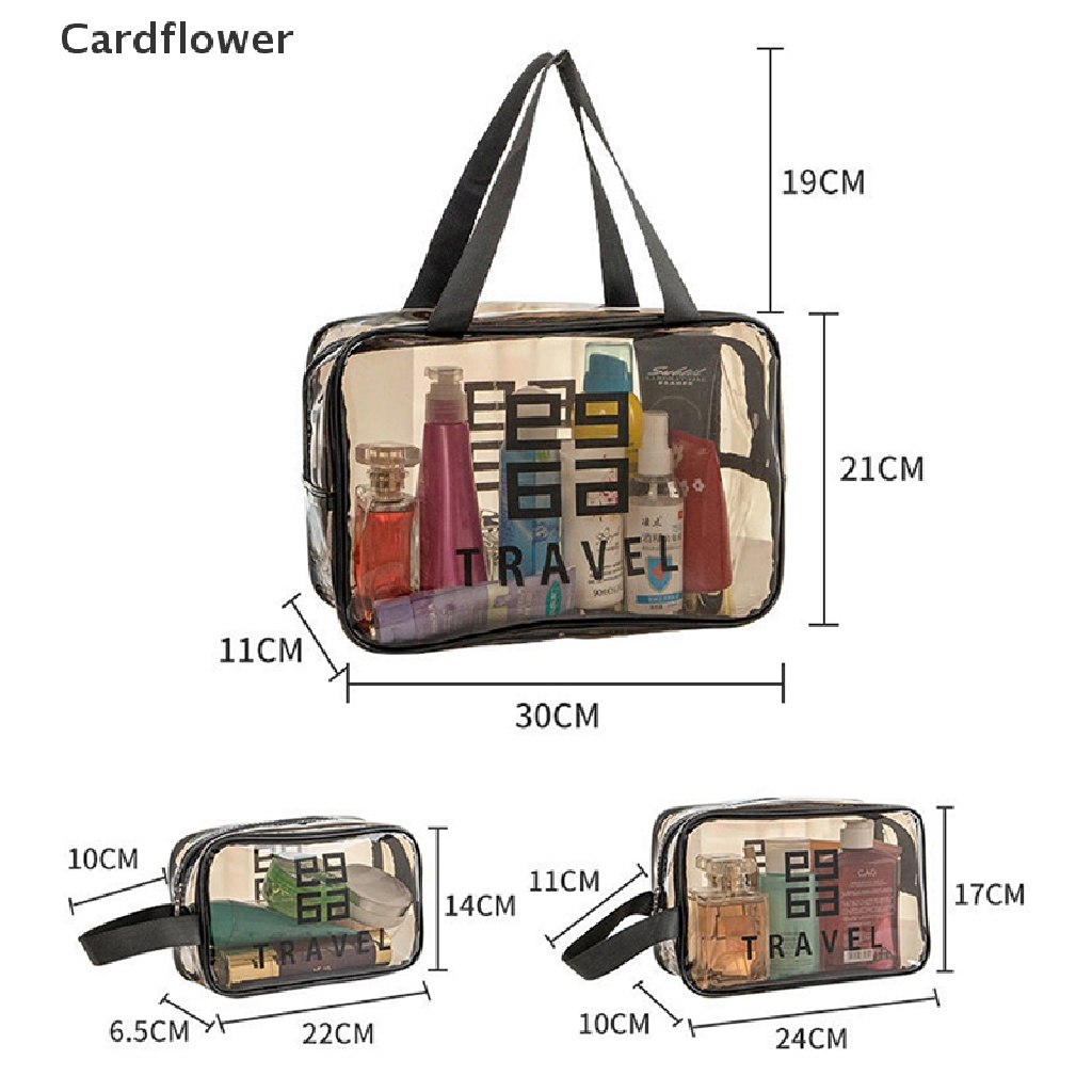 Túi Đựng Mỹ Phẩm Trong Suốt Có Khóa Kéo Tiện Lợi