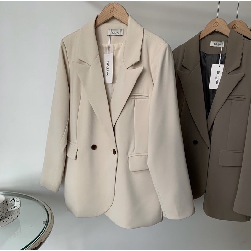 [Sẵn ]Áo blazer vạt xéo có túi | BigBuy360 - bigbuy360.vn