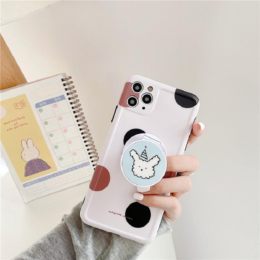 Ốp Lưng Iphone Cao Cấp Full Viền Chấm Bi 3 Màu Kèm Pop Dành Cho Tất Cả Dòng Iphone từ 6 đến 11promax | BigBuy360 - bigbuy360.vn