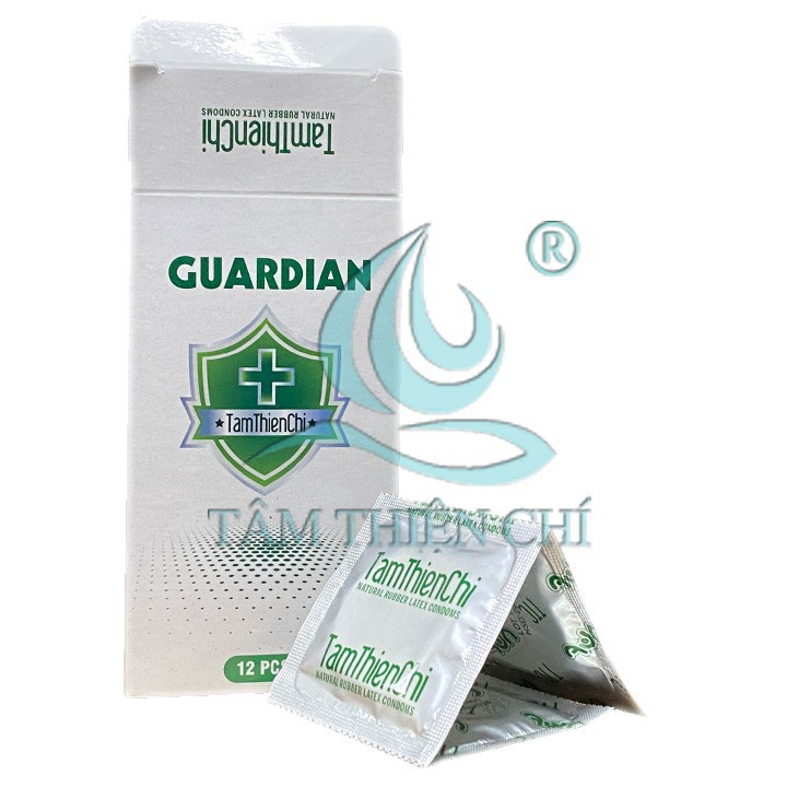 Bao cao su Tâm Thiện Chí GUARDIAN mỏng trơn hộp 12 chiếc