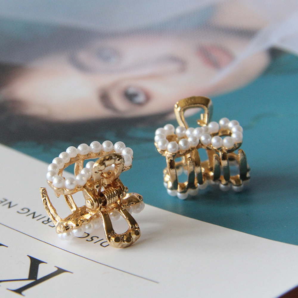 Kẹp Tóc Càng Cua Đính Ngọc Trai Cho Nữ