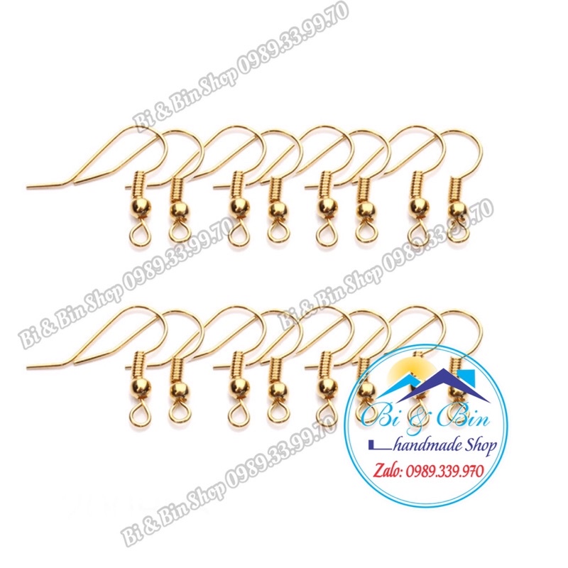 20 Móc Câu Bằng Thép Không Gỉ Làm Khuyên Tai, Phụ Kiện Trang Sức Handmade