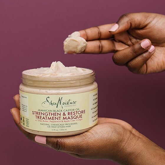 Bill US -  Mặt nạ tóc SheaMoisture Strengthen, Grow &amp; Restore Treatment Masque Jamaican Black Castor Oil Shea Moisture