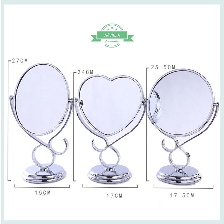 Gương để bàn, trang điểm, phụ kiện cho nữ soi làm đẹp TiTanium