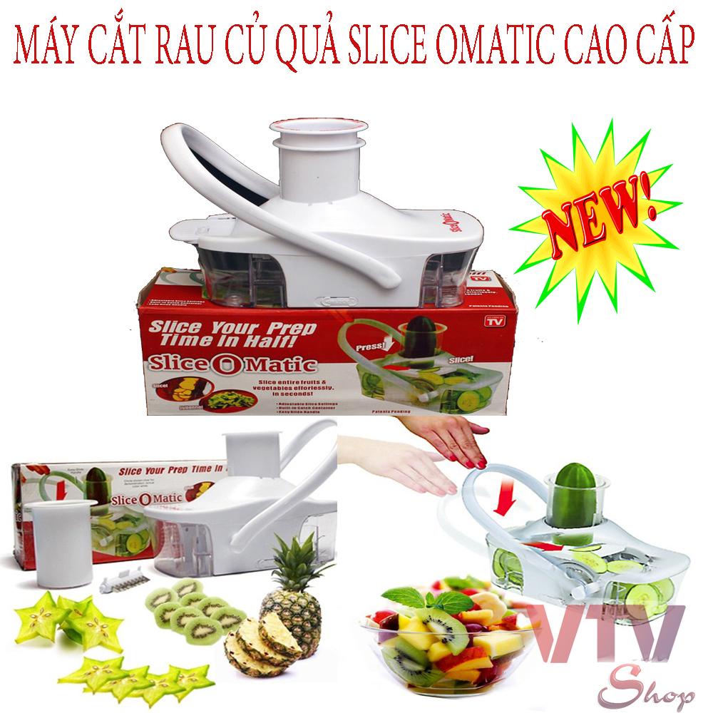 Bộ dụng cụ cắt rau củ, Máy cắt rau củ, Máy cắt rau củ thông minh Slice Omatic cao cấp, cắt rau củ nhanh chóng,đẹp mắt,