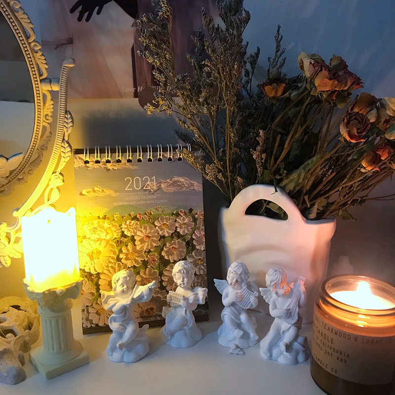 Đồ trang trí Thần Cupid Bằng Nhựa Resin Dễ Thương Để Bàn Trang Trí Nhà Cửa